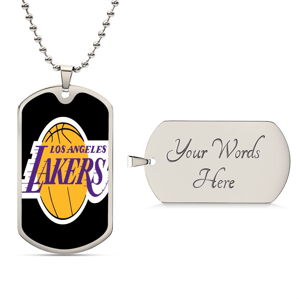 Lakers dog tag best sale