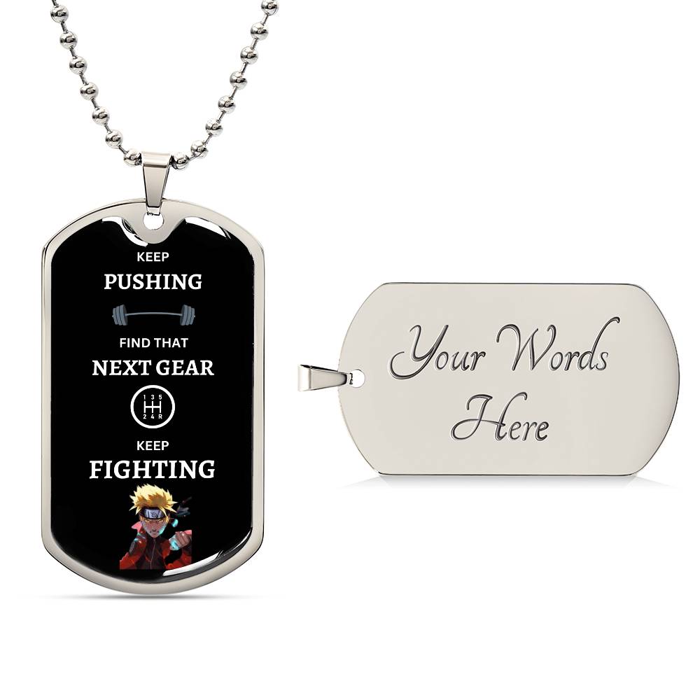 Work Hard Dog Tag (Naruto)