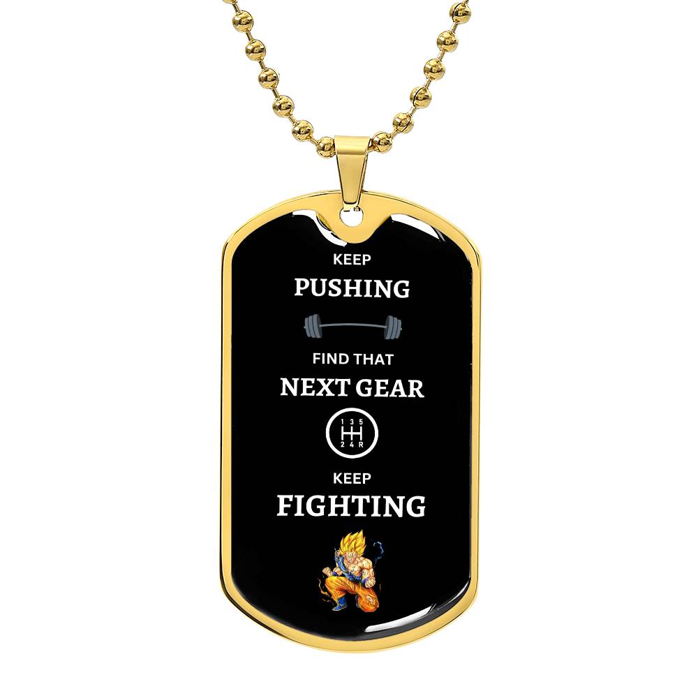 Work Hard Dog Tag (Goku)