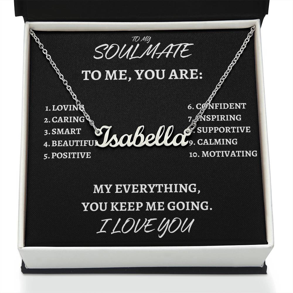 "SOULMATE" Name Necklace