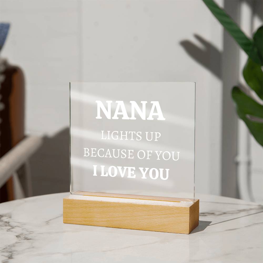 Nana's Love (Square Acrylic LED Plaque