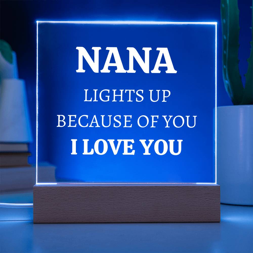 Nana's Love (Square Acrylic LED Plaque