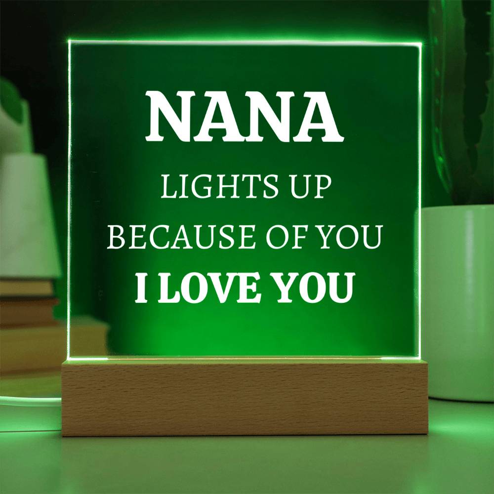 Nana's Love (Square Acrylic LED Plaque