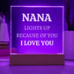 Nana's Love (Square Acrylic LED Plaque
