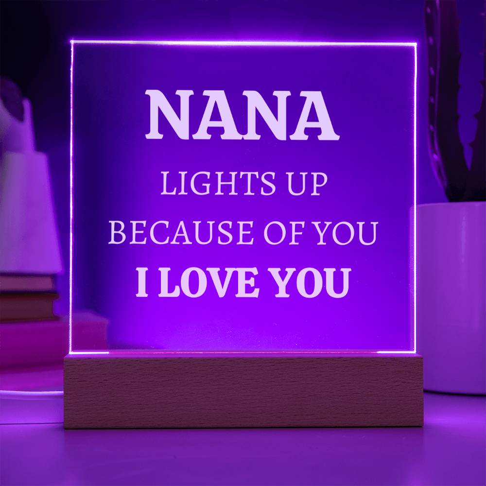 Nana's Love (Square Acrylic LED Plaque