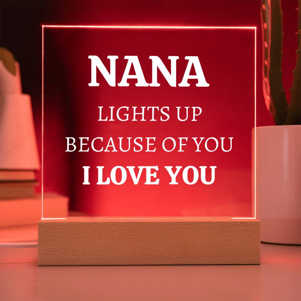 Nana's Love (Square Acrylic LED Plaque