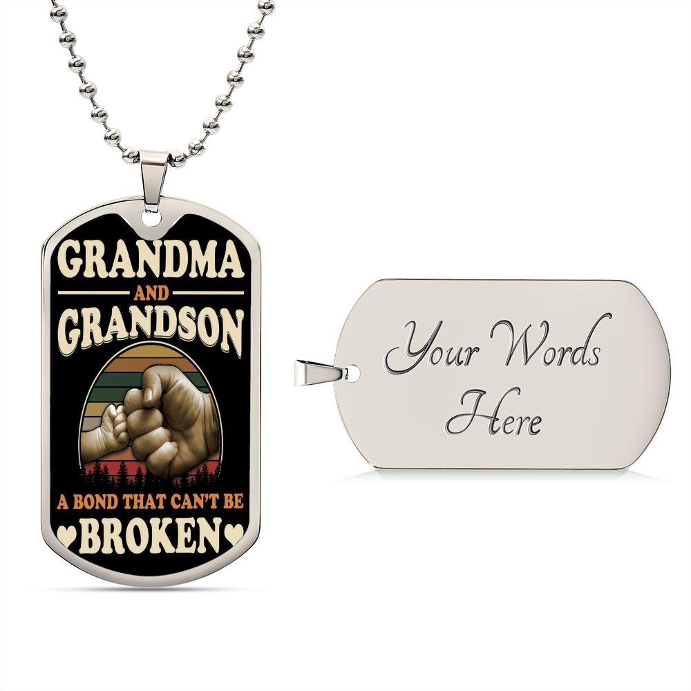 Grandma and Grandson Dog Tag