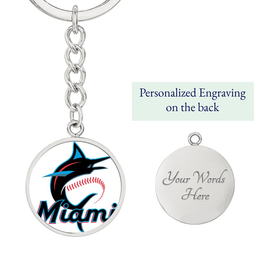 Miami Marlins (Circle Keychain)